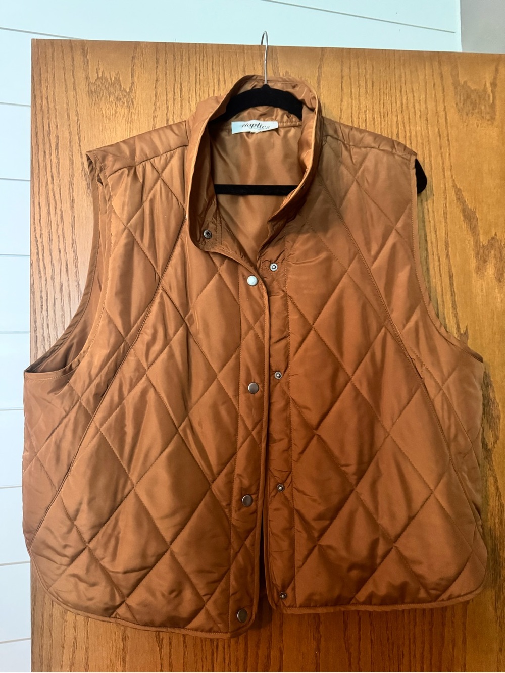 Quilted Sleeveless Vest in Copper